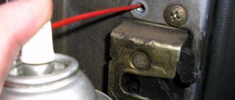 What is the best way to lubricate car door hinges and stops to prevent them from squeaking?