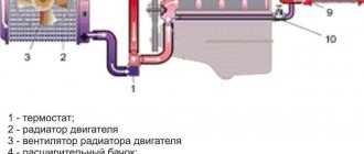 Схема циркуляции охлаждающей жидкости. Схема системы охлаждения двигателя